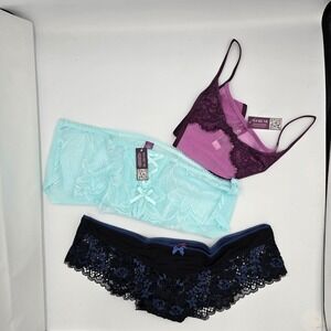Adore Me Lace Panties‎ Thong Cheeky Hipster Lingerie Bundle New Large
